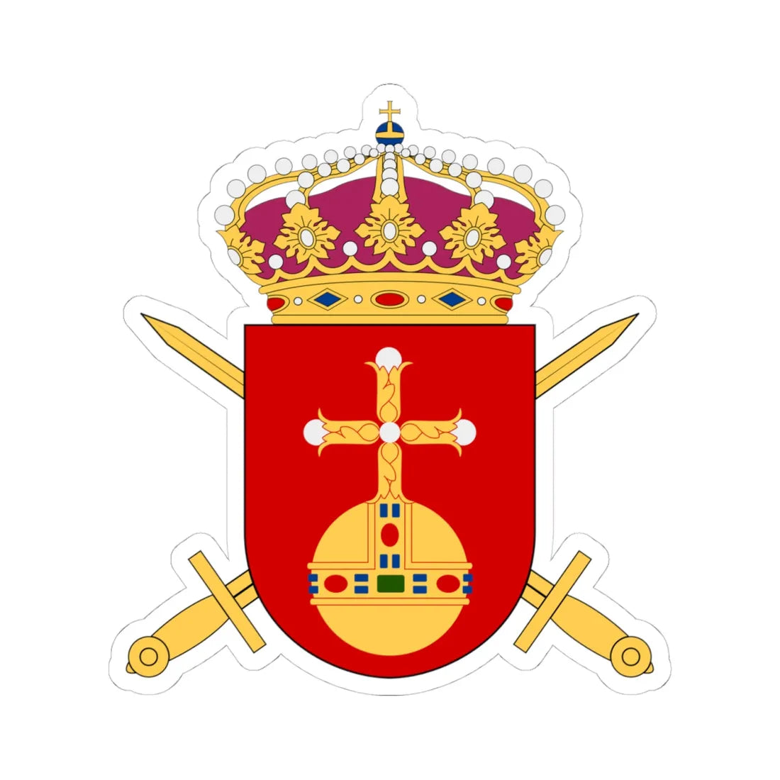 Upplandsgruppen vapen (Sweden) (Coat of Arms) STICKER Vinyl Kiss-Cut Decal 4 Inch White - The Sticker Space