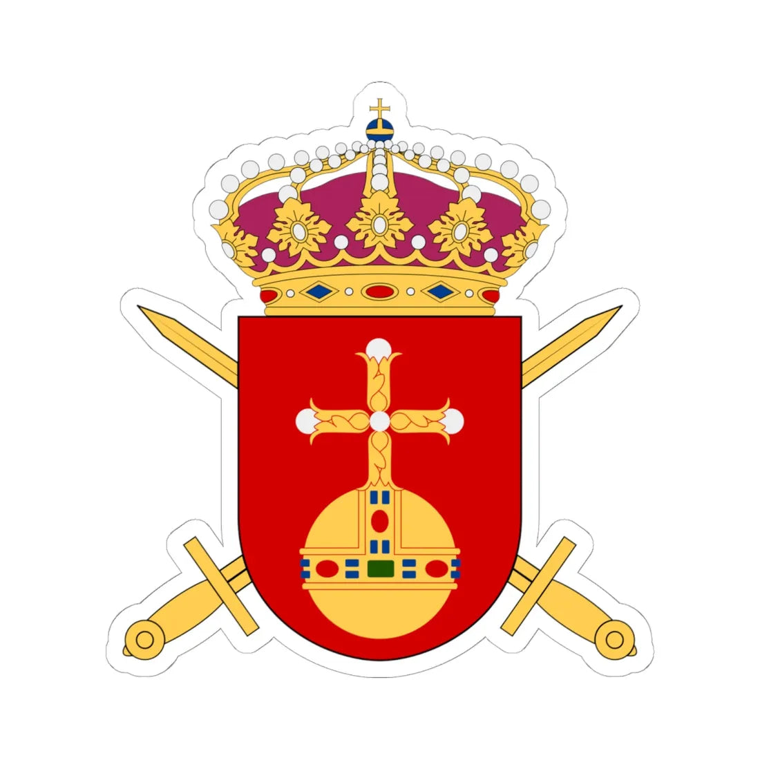 Upplandsgruppen vapen (Sweden) (Coat of Arms) STICKER Vinyl Kiss-Cut Decal 6 Inch White - The Sticker Space