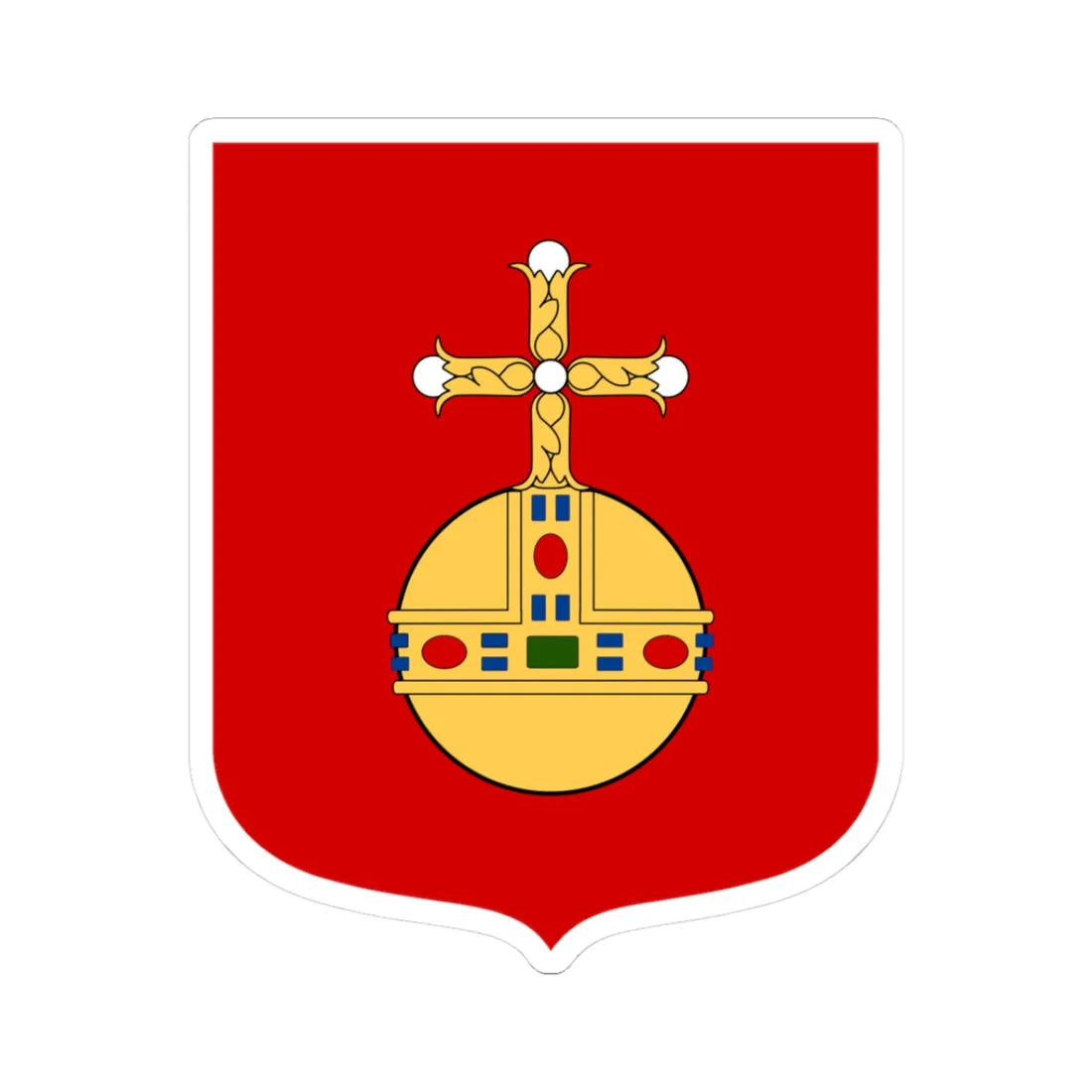 Uppsala län vapen b (Sweden) (Coat of Arms) STICKER Vinyl Kiss-Cut Decal 3 Inch White - The Sticker Space