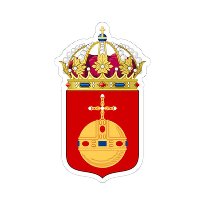 Uppsalas läns vapen (Sweden) (Coat of Arms) STICKER Vinyl Kiss-Cut Decal 6 Inch White - The Sticker Space
