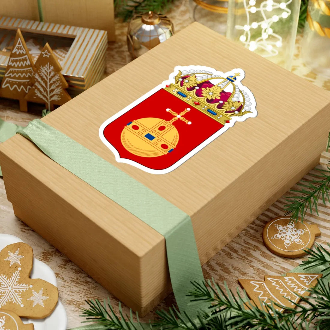 Uppsalas läns vapen (Sweden) (Coat of Arms) STICKER Vinyl Kiss-Cut Decal - The Sticker Space