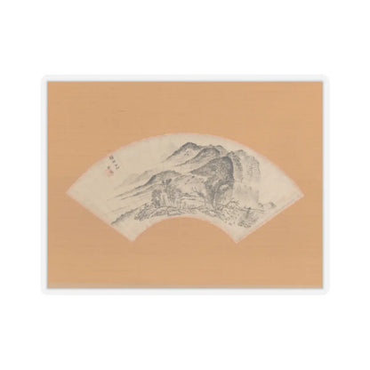 Urakami (Uragami) Gyokudō - Lingering Rain over Half the Village - ca. 1815–20 v1 - STICKER Vinyl Kiss-Cut Decal