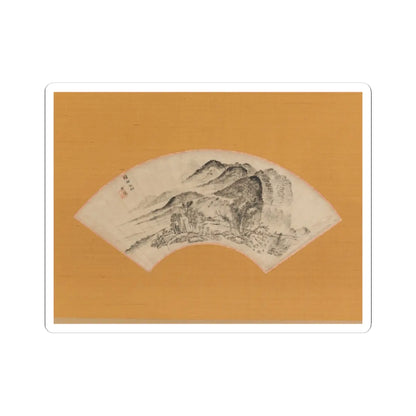 Urakami (Uragami) Gyokudō - Lingering Rain over Half the Village - ca. 1815–20 v1 - STICKER Vinyl Kiss-Cut Decal