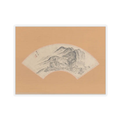Urakami (Uragami) Gyokudō - Lingering Rain over Half the Village - ca. 1815–20 v1 - STICKER Vinyl Kiss-Cut Decal