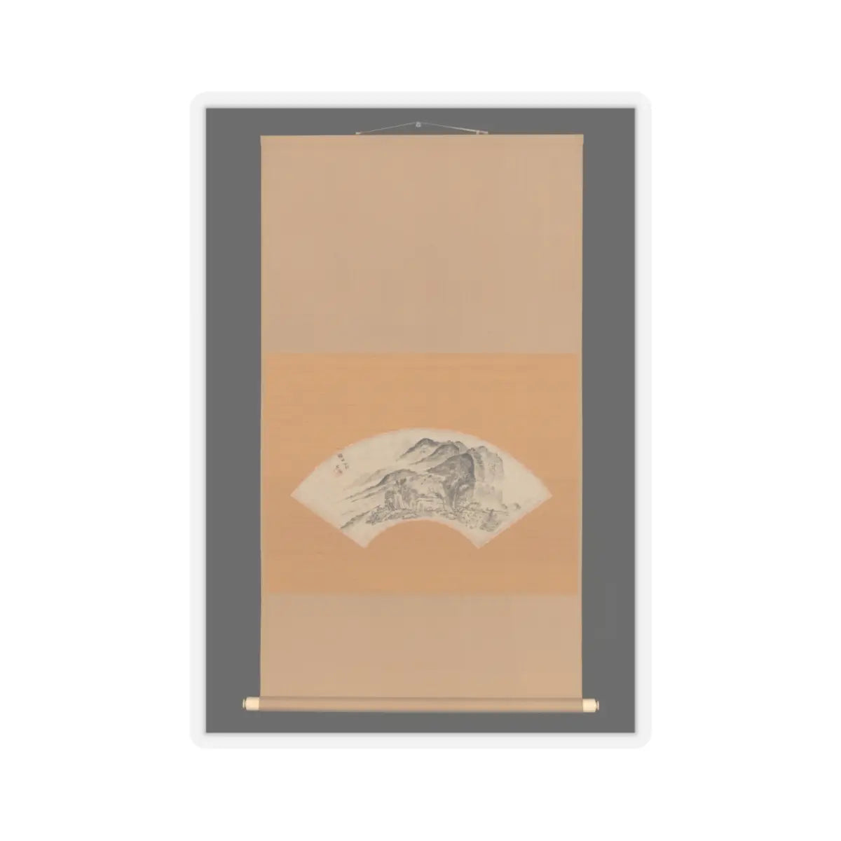 Urakami (Uragami) Gyokudō - Lingering Rain over Half the Village - ca. 1815–20 v2 - STICKER Vinyl Kiss-Cut Decal