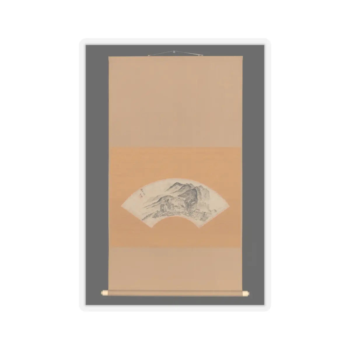 Urakami (Uragami) Gyokudō - Lingering Rain over Half the Village - ca. 1815–20 v2 - STICKER Vinyl Kiss-Cut Decal