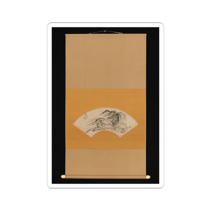 Urakami (Uragami) Gyokudō - Lingering Rain over Half the Village - ca. 1815–20 v2 - STICKER Vinyl Kiss-Cut Decal