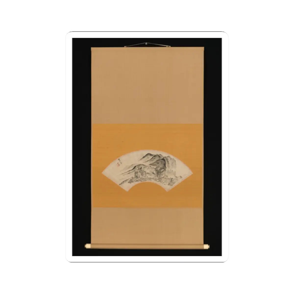 Urakami (Uragami) Gyokudō - Lingering Rain over Half the Village - ca. 1815–20 v2 - STICKER Vinyl Kiss-Cut Decal