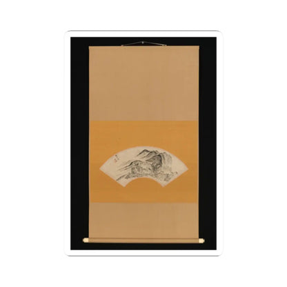 Urakami (Uragami) Gyokudō - Lingering Rain over Half the Village - ca. 1815–20 v2 - STICKER Vinyl Kiss-Cut Decal