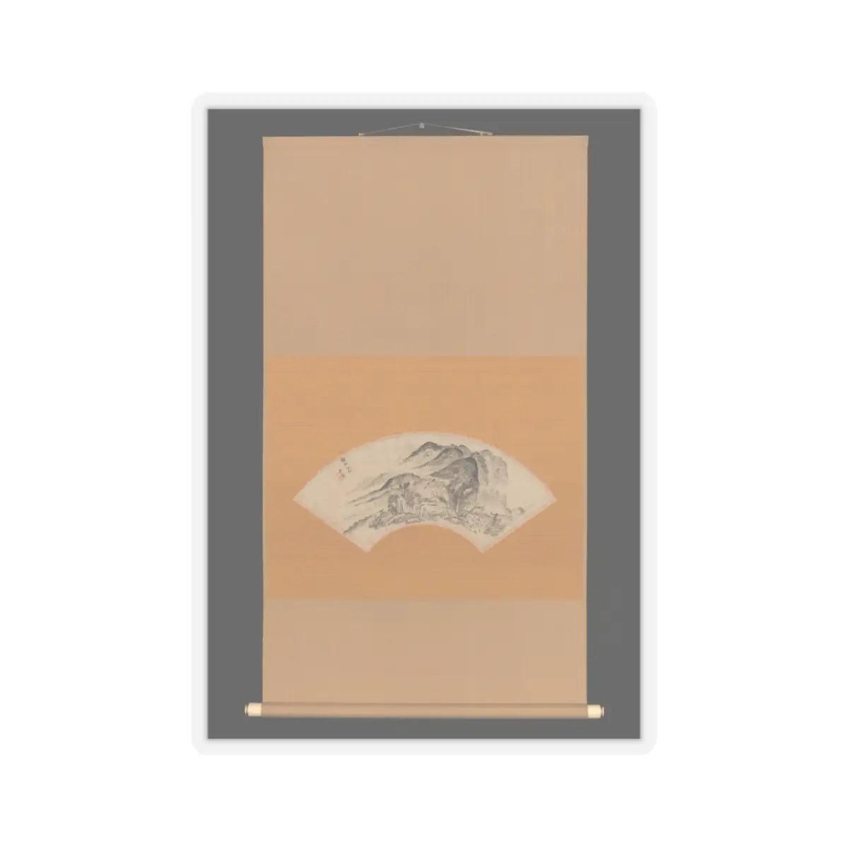 Urakami (Uragami) Gyokudō - Lingering Rain over Half the Village - ca. 1815–20 v2 - STICKER Vinyl Kiss-Cut Decal