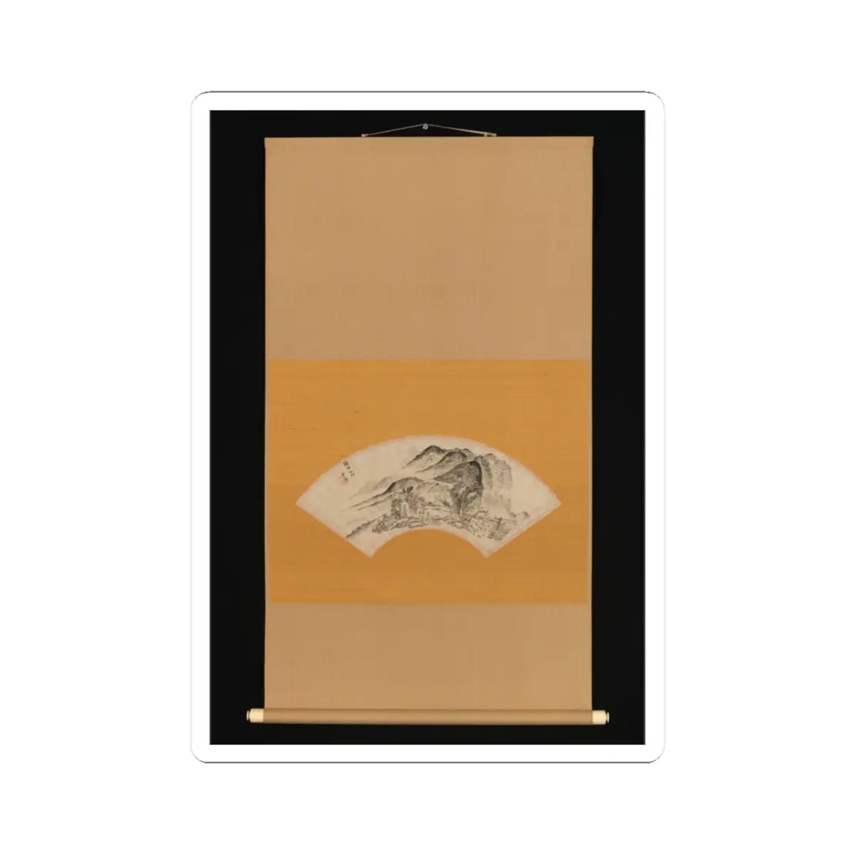 Urakami (Uragami) Gyokudō - Lingering Rain over Half the Village - ca. 1815–20 v2 - STICKER Vinyl Kiss-Cut Decal