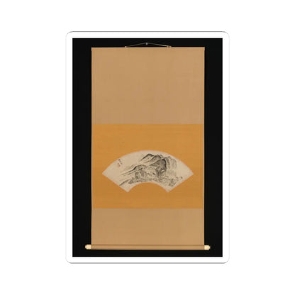 Urakami (Uragami) Gyokudō - Lingering Rain over Half the Village - ca. 1815–20 v2 - STICKER Vinyl Kiss-Cut Decal