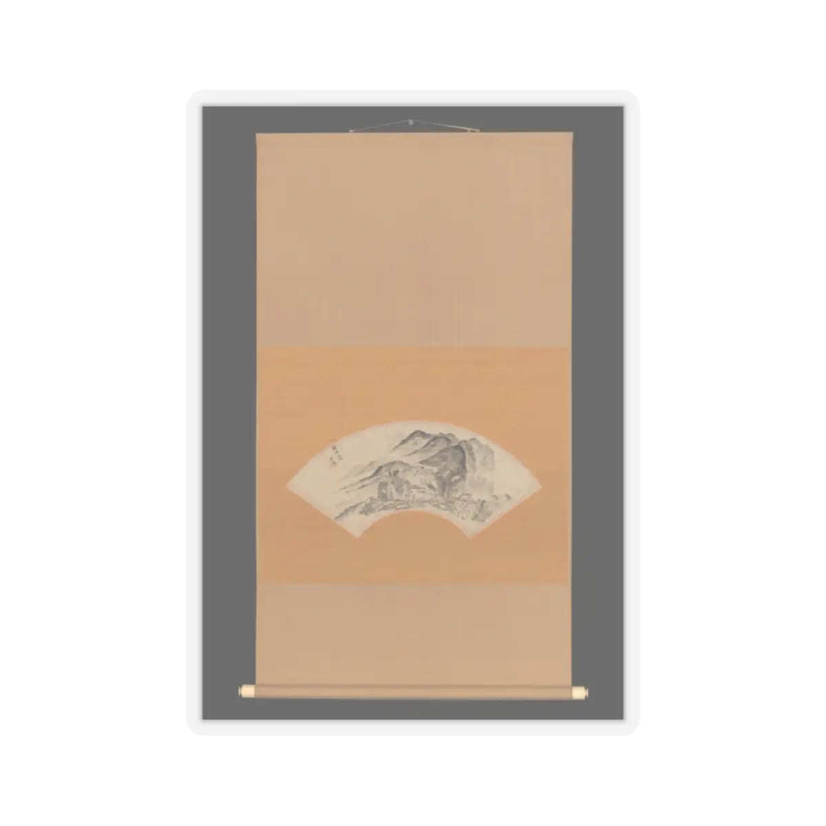 Urakami (Uragami) Gyokudō - Lingering Rain over Half the Village - ca. 1815–20 v2 - STICKER Vinyl Kiss-Cut Decal