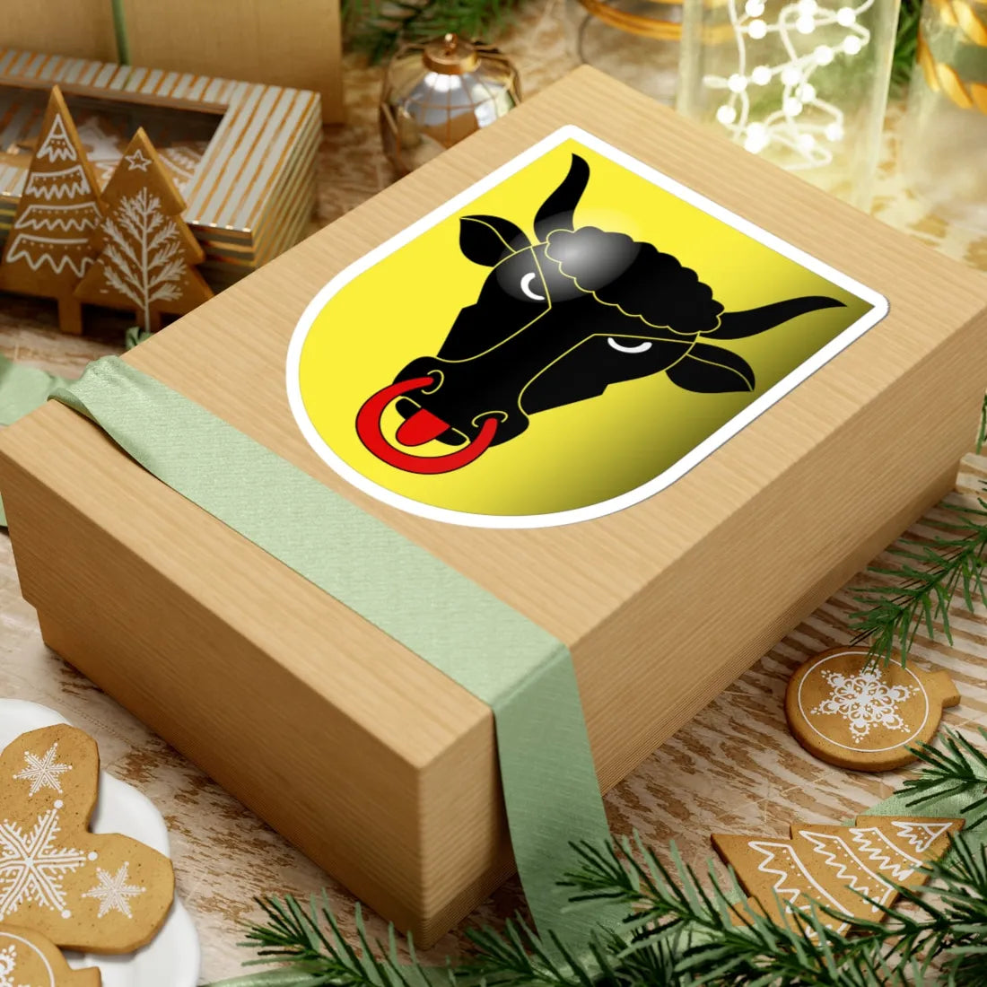 Uri-coat of arms 3d (Switzerland) (Coat of Arms) STICKER Vinyl Kiss-Cut Decal - The Sticker Space