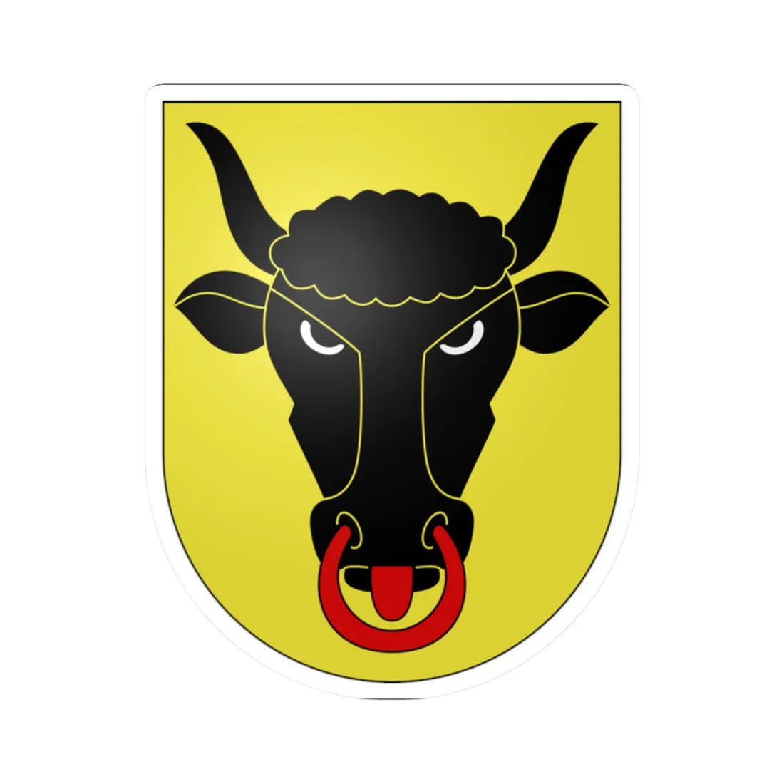 Uri-coat of arms (Switzerland) (Coat of Arms) STICKER Vinyl Kiss-Cut Decal 2 Inch White - The Sticker Space