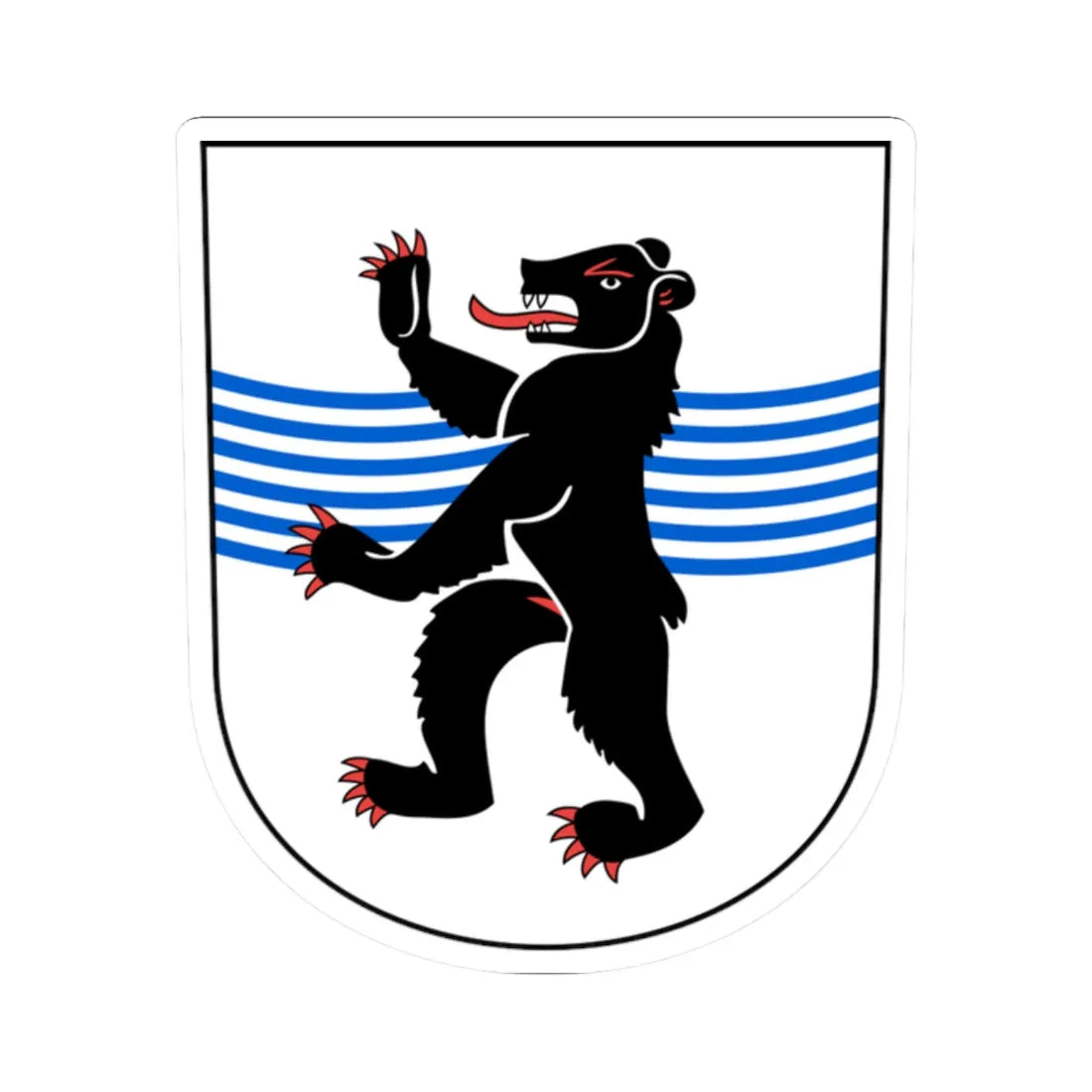 Urnäsch wappen (Switzerland) (Coat of Arms) STICKER Vinyl Kiss-Cut Decal 2 Inch White - The Sticker Space