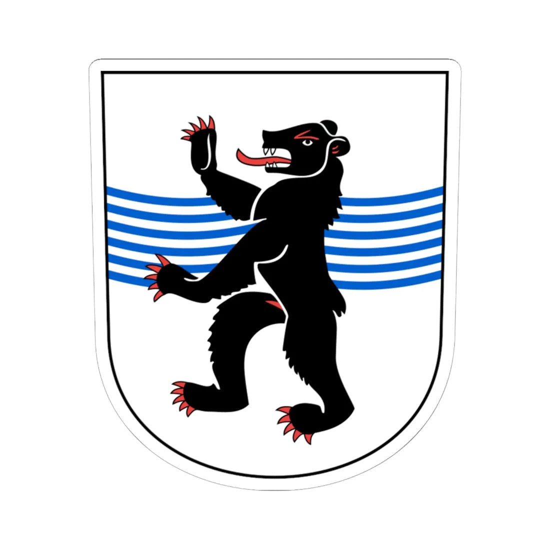 Urnäsch wappen (Switzerland) (Coat of Arms) STICKER Vinyl Kiss-Cut Decal 6 Inch White - The Sticker Space