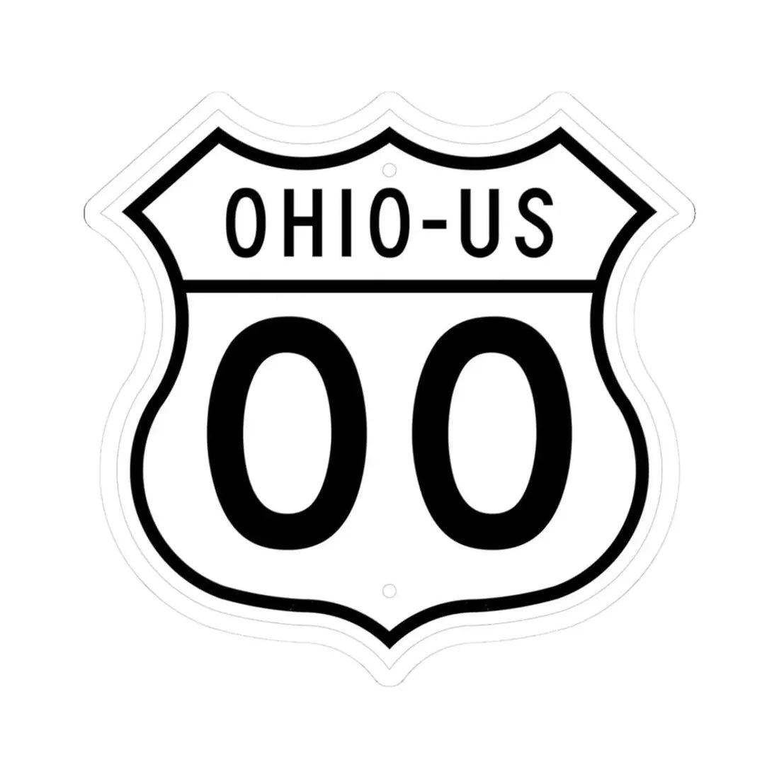 US 00 Ohio 1948 (Ohio) (Road Sign) STICKER Vinyl Kiss-Cut Decal 3 Inch White - The Sticker Space