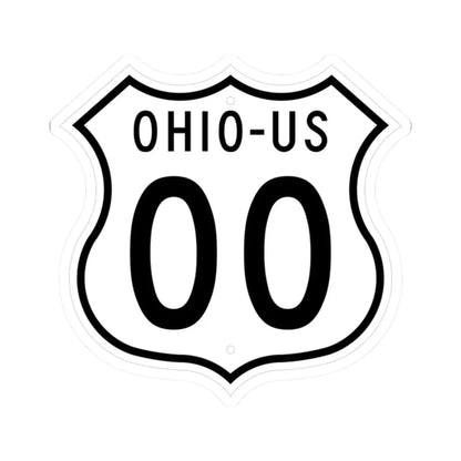 US 00 Ohio 1955 (Ohio) (Road Sign) STICKER Vinyl Kiss-Cut Decal 2 Inch White - The Sticker Space