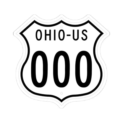 US 000 Ohio 1955 (Ohio) (Road Sign) STICKER Vinyl Kiss-Cut Decal 4 Inch White - The Sticker Space