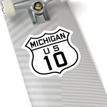 US 10 Michigan 1926 (Michigan) (Road Sign) STICKER Vinyl Kiss-Cut Decal - The Sticker Space