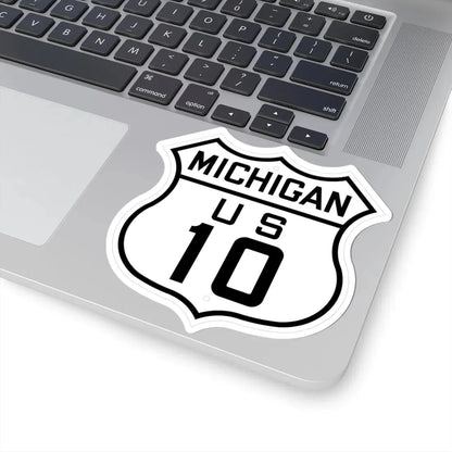 US 10 Michigan 1926 (Michigan) (Road Sign) STICKER Vinyl Kiss-Cut Decal - The Sticker Space