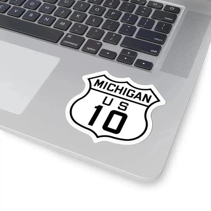 US 10 Michigan 1926 (Michigan) (Road Sign) STICKER Vinyl Kiss-Cut Decal - The Sticker Space