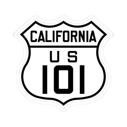 US 101 California 1926 (California) (Road Sign) STICKER Vinyl Kiss-Cut Decal 3 Inch White - The Sticker Space