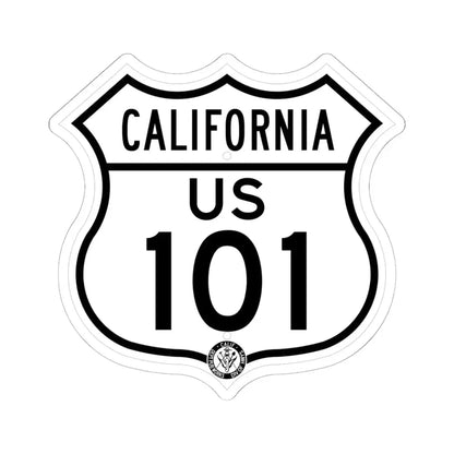 US 101 California 1948 (California) (Road Sign) STICKER Vinyl Kiss-Cut Decal 6 Inch White - The Sticker Space