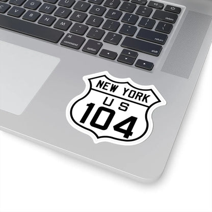 US 104 New York 1926 (New York) (Road Sign) STICKER Vinyl Kiss-Cut Decal - The Sticker Space