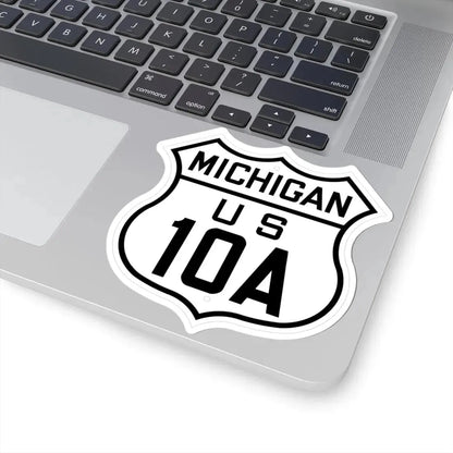 US 10A Michigan 1926 (Michigan) (Road Sign) STICKER Vinyl Kiss-Cut Decal - The Sticker Space
