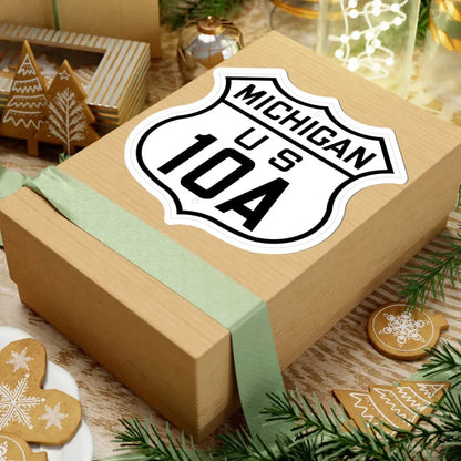 US 10A Michigan 1926 (Michigan) (Road Sign) STICKER Vinyl Kiss-Cut Decal - The Sticker Space