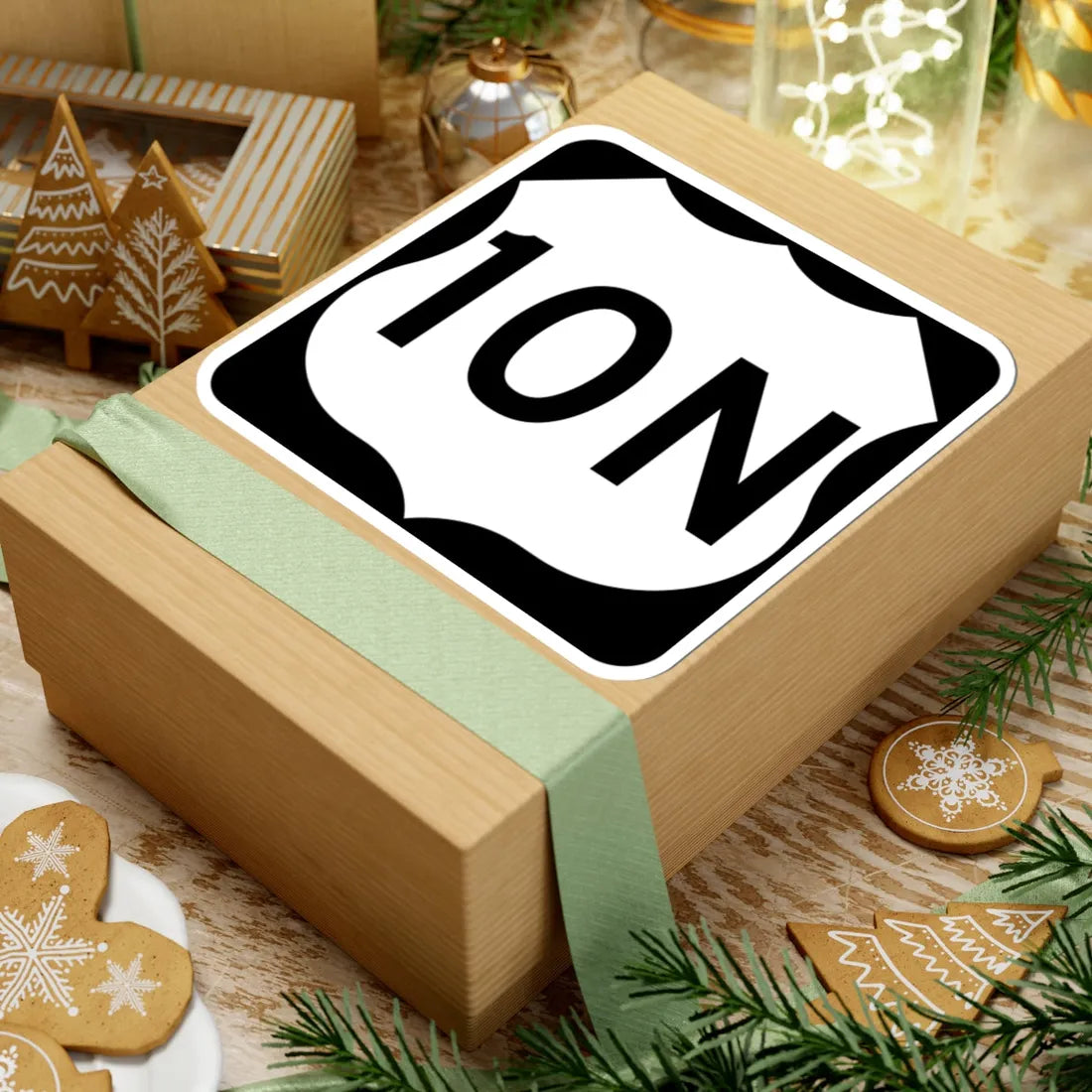 US 10N MN (Minnesota) (Road Sign) STICKER Vinyl Kiss-Cut Decal - The Sticker Space