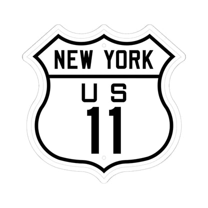 US 11 New York 1926 (New York) (Road Sign) STICKER Vinyl Kiss-Cut Decal 6 Inch White - The Sticker Space