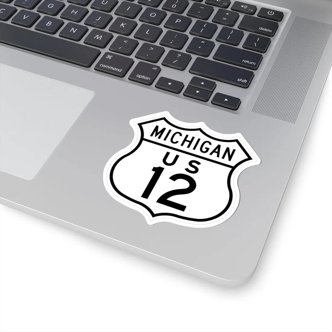 US 12 Michigan 1948 (Michigan) (Road Sign) STICKER Vinyl Kiss-Cut Decal - The Sticker Space