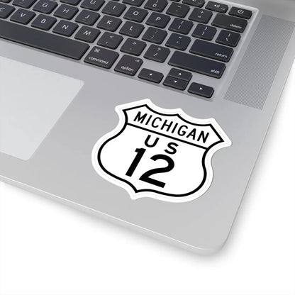 US 12 Michigan 1948 (Michigan) (Road Sign) STICKER Vinyl Kiss-Cut Decal - The Sticker Space