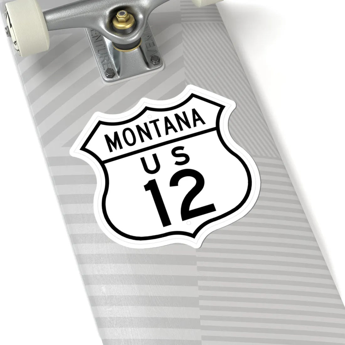 US 12 Montana 1948 (Montana) (Road Sign) STICKER Vinyl Kiss-Cut Decal - The Sticker Space