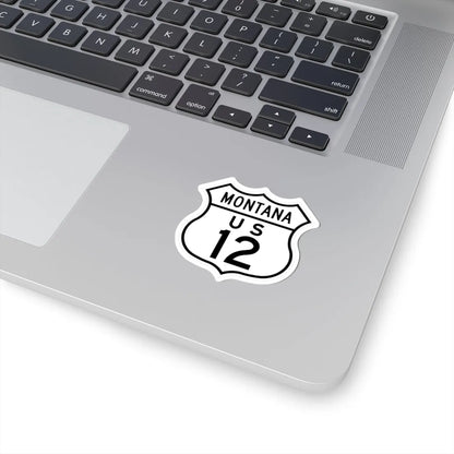 US 12 Montana 1948 (Montana) (Road Sign) STICKER Vinyl Kiss-Cut Decal - The Sticker Space