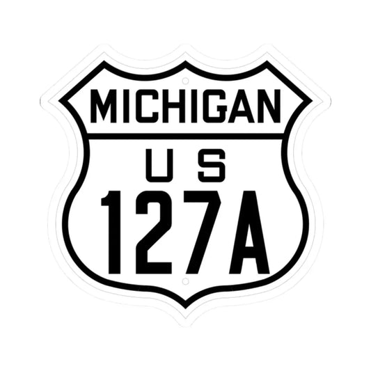 US 127A Michigan 1926 (Michigan) (Road Sign) STICKER Vinyl Kiss-Cut Decal 2 Inch White - The Sticker Space