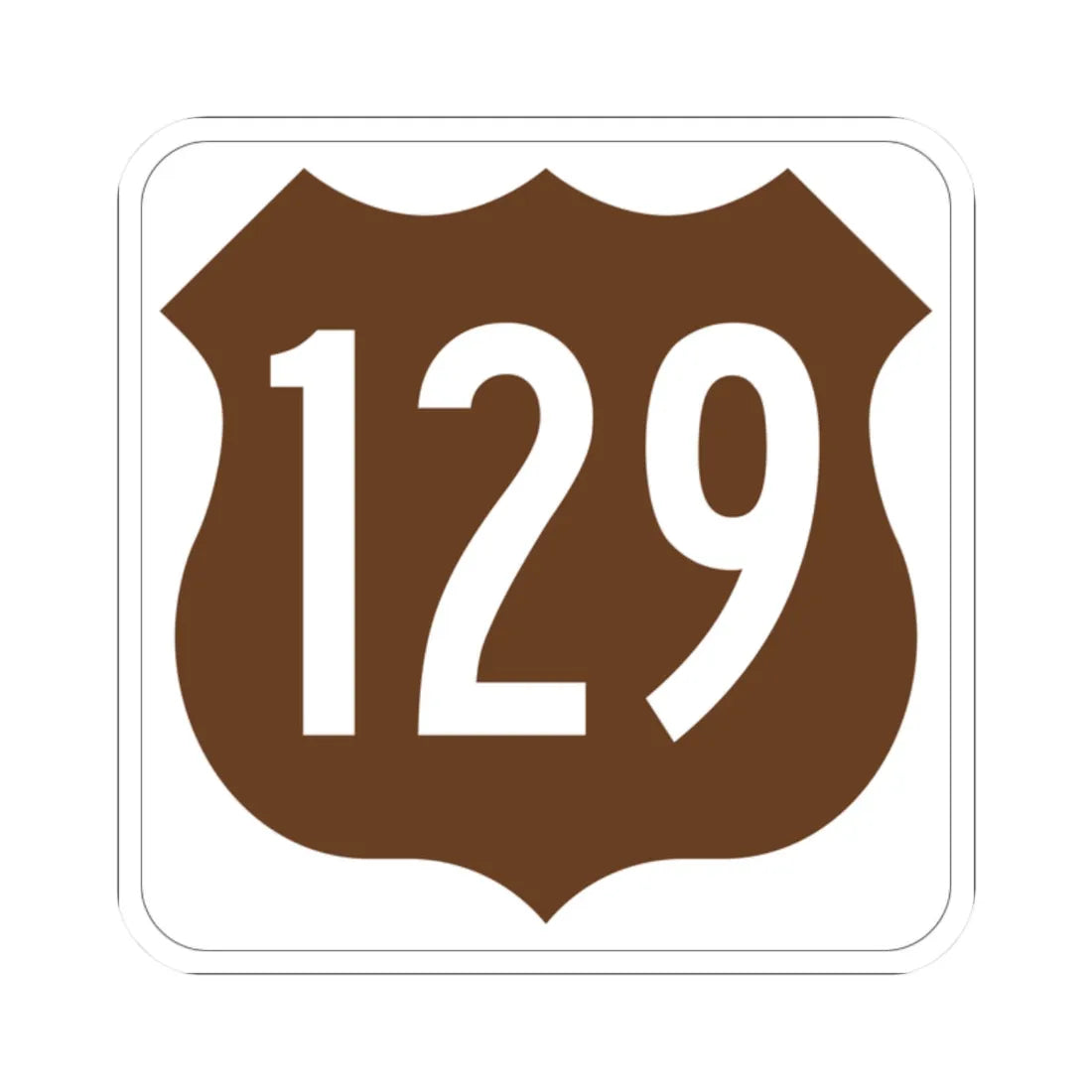 US 129 FL (Florida) (Road Sign) STICKER Vinyl Kiss-Cut Decal 2 Inch White - The Sticker Space