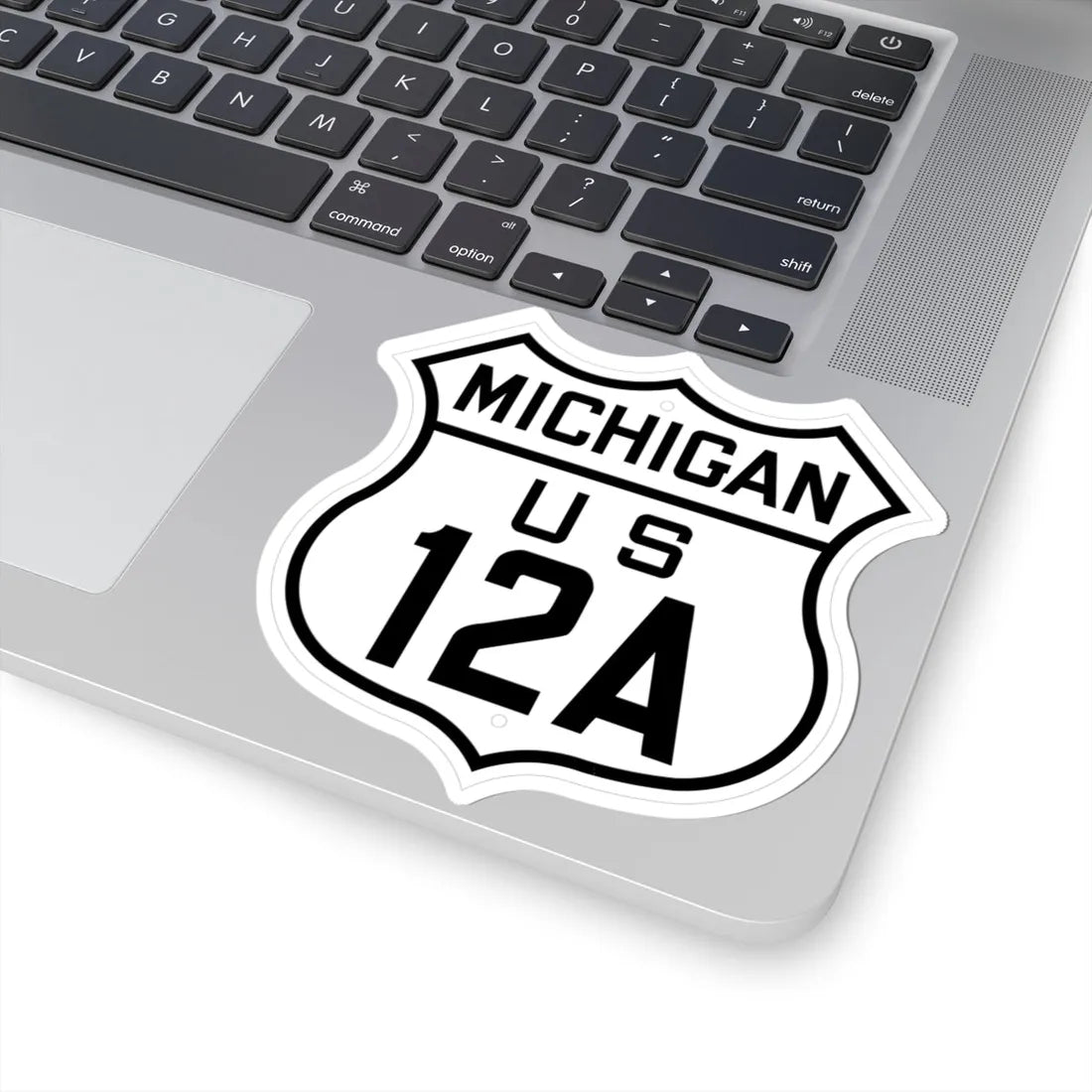US 12A Michigan 1926 (Michigan) (Road Sign) STICKER Vinyl Kiss-Cut Decal - The Sticker Space