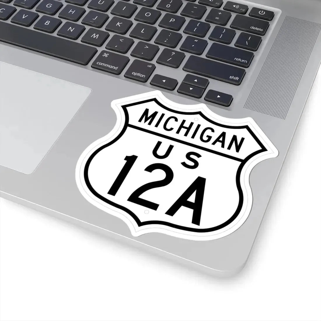 US 12A Michigan 1948 (Michigan) (Road Sign) STICKER Vinyl Kiss-Cut Decal - The Sticker Space