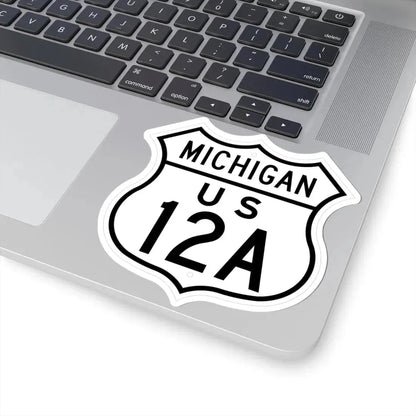 US 12A Michigan 1948 (Michigan) (Road Sign) STICKER Vinyl Kiss-Cut Decal - The Sticker Space