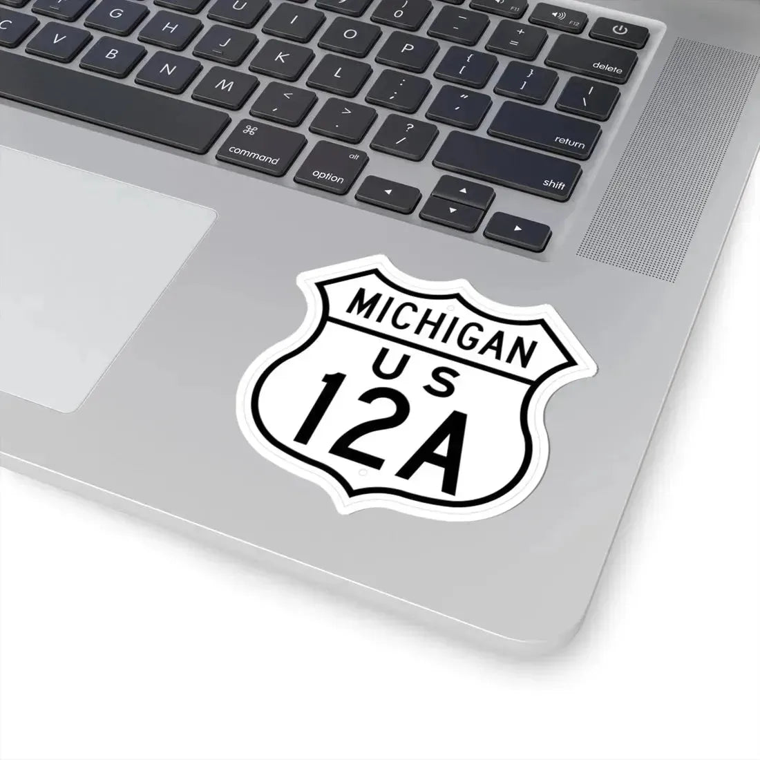 US 12A Michigan 1948 (Michigan) (Road Sign) STICKER Vinyl Kiss-Cut Decal - The Sticker Space
