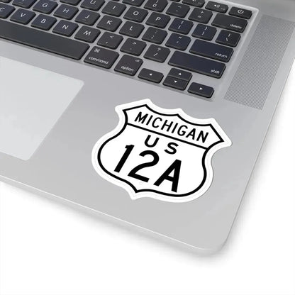 US 12A Michigan 1948 (Michigan) (Road Sign) STICKER Vinyl Kiss-Cut Decal - The Sticker Space