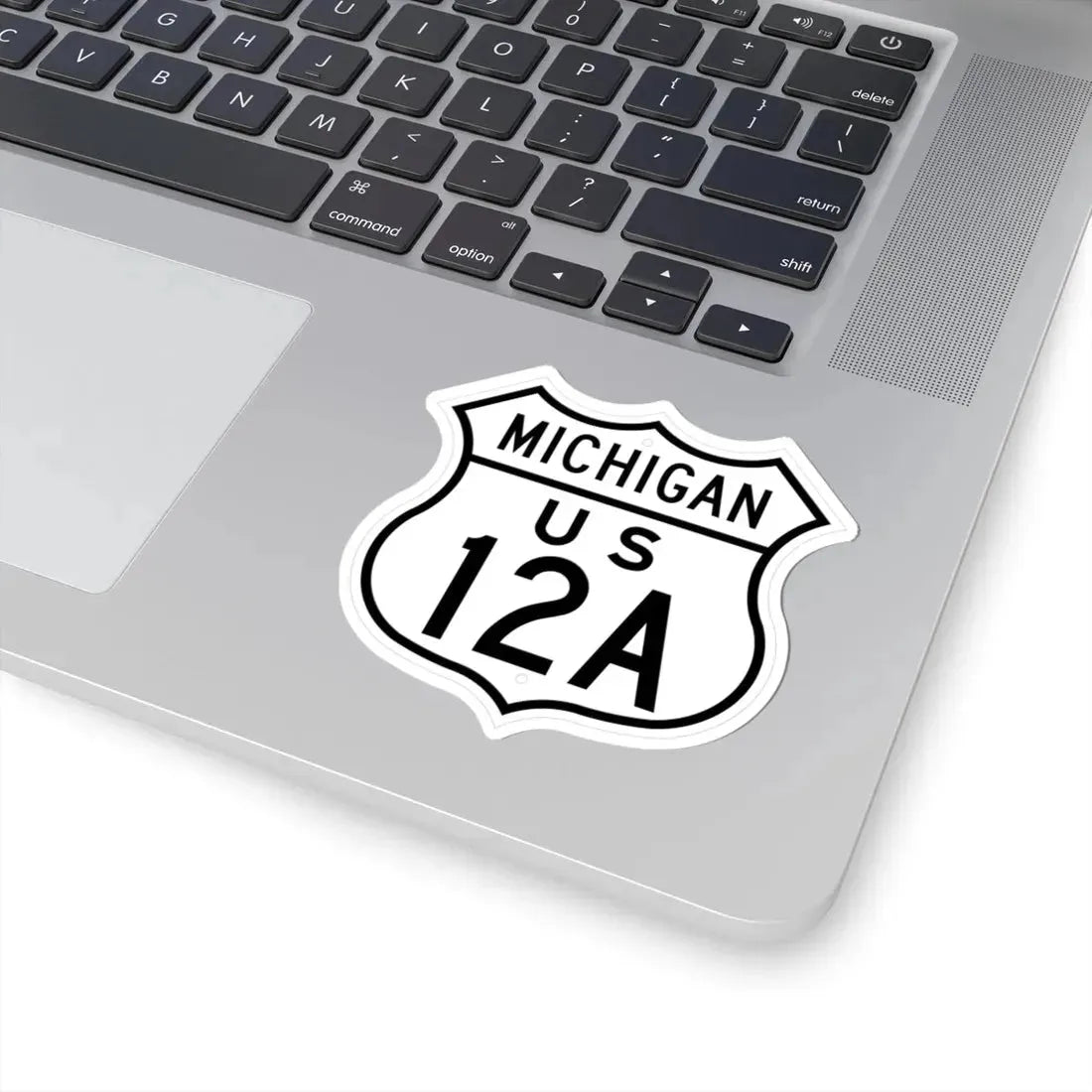 US 12A Michigan 1948 (Michigan) (Road Sign) STICKER Vinyl Kiss-Cut Decal - The Sticker Space