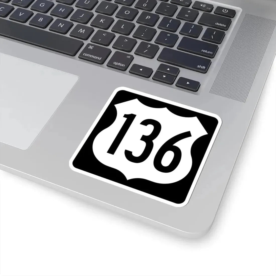 US 136 IA (Iowa) (Road Sign) STICKER Vinyl Kiss-Cut Decal - The Sticker Space