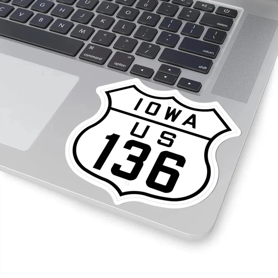 US 136 Iowa 1926 (Iowa) (Road Sign) STICKER Vinyl Kiss-Cut Decal - The Sticker Space