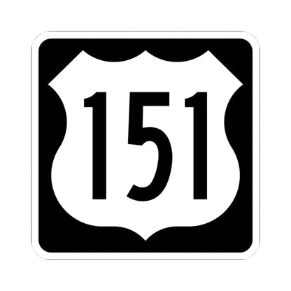 US 151 IA (Iowa) (Road Sign) STICKER Vinyl Kiss-Cut Decal 3 Inch White - The Sticker Space