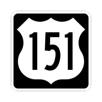 US 151 IA (Iowa) (Road Sign) STICKER Vinyl Kiss-Cut Decal 4 Inch White - The Sticker Space